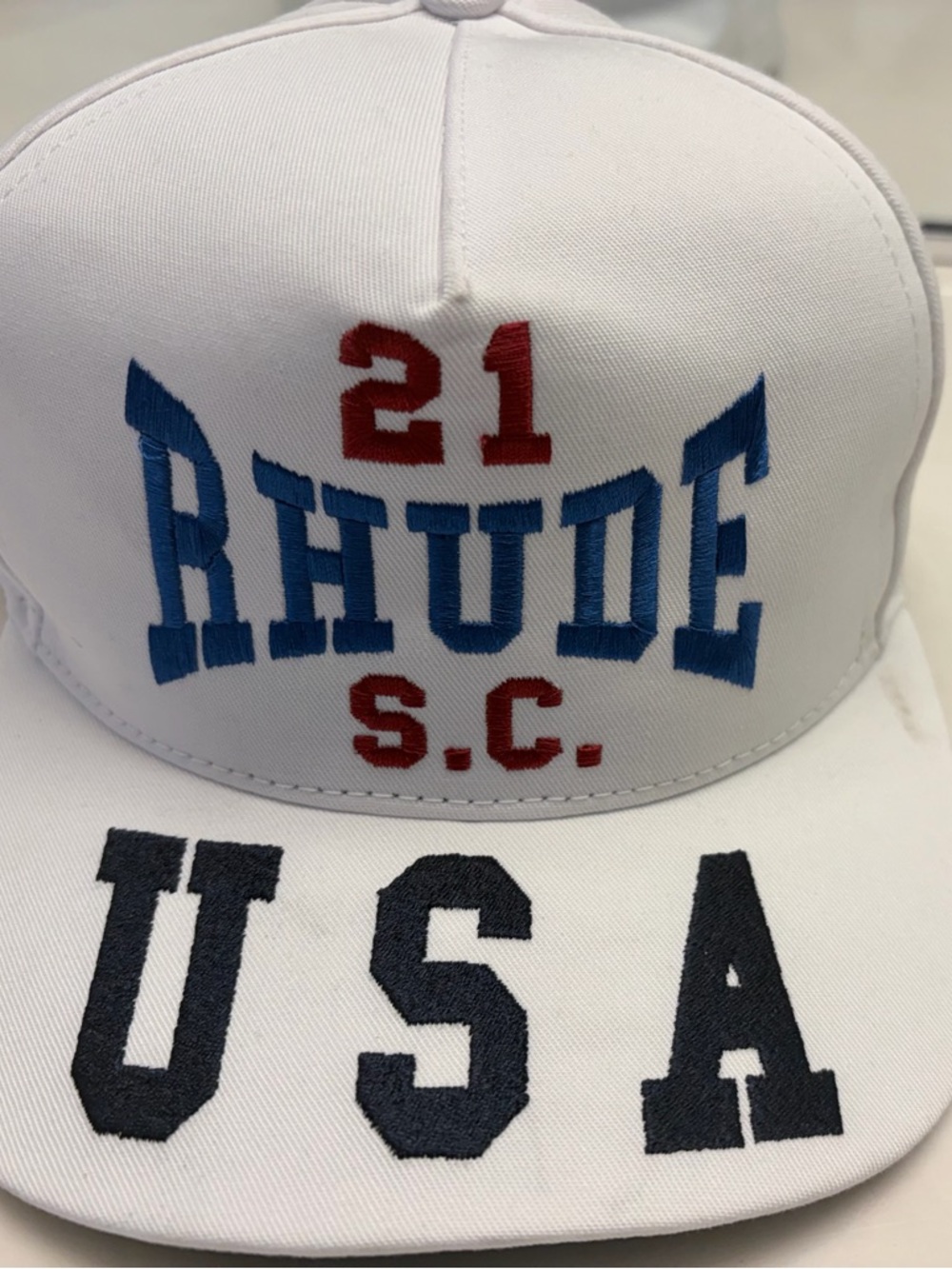 Rhude White Cap . Authentic. Free with purchase of my RHUDE zip up